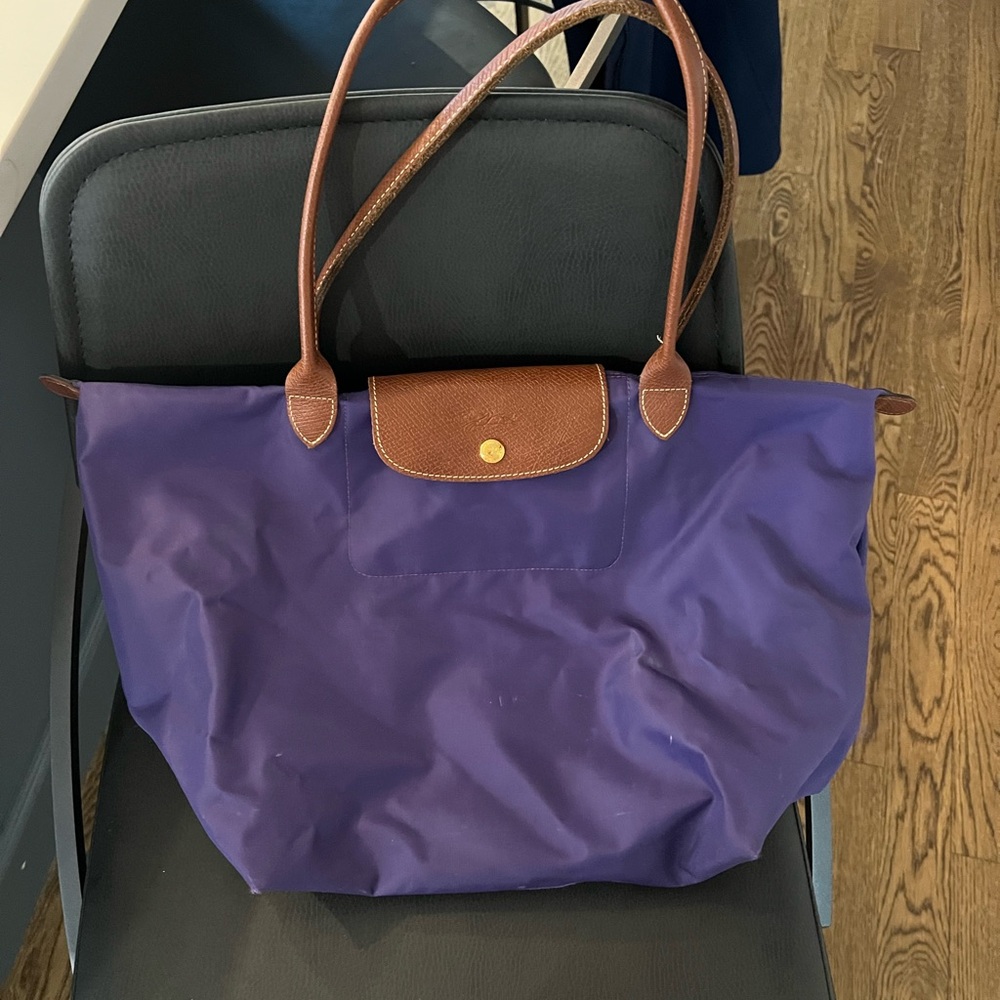 Purple large Longchamp Tote Bag